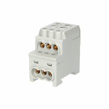 Blok pro rozdělení fází UVB 200 L G, 
1pól., 200A, 1000V, šedý, na DIN