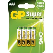 Alkalická baterie GP Super LR03 (AAA), blistr B1311