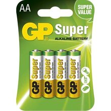 Alkalická baterie GP Super LR6 (AA), blistr B1321