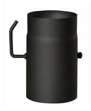 Roura kouřová s klapkou 160mm/250 siln.1,5mm ČER