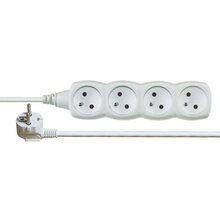 Prodlužovací kabel 4 zásuvky 5m bílý P0415