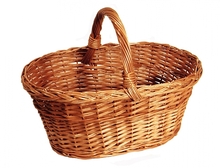 Koš na houby proutěný 40x25x17cm