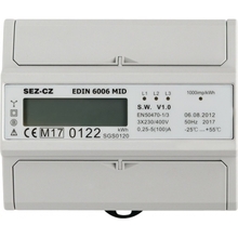 EDIN 6006 MID Fakturační elektroměr, MID, 5-100 A, 1 tarif, 3 fázový, LCD displej, 7M/DIN