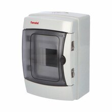 Rozvodnice Acqua 3904-TTB IP65, 4mod., na omítku, průhl. dveře, 215x145x110mm