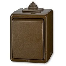 3553-06929 H ABB Praktik vypínač č.6 IP44 hnědá