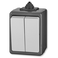 3553-05929 S ABB Praktik vypínač č.5 IP44 šedá