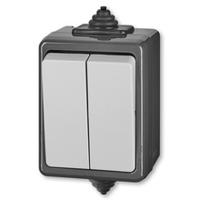3553-52929 S ABB Praktik vypínač č.5B IP44 šedá