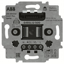 2CKA006500A0013 PŘÍSTROJ STMÍVAČE LED FLEX PRO KRÁTKOCESTNÉ OVLÁDÁNÍ TYP 64851 U-500