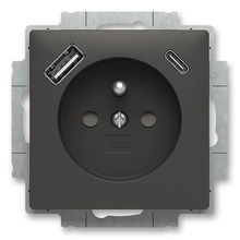 Zoni 5569T-A32357 237 Zásuvka jednonásobná s USB-A USB-C matná černá