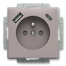 Zoni 5569T-A32357 244 Zásuvka jednonásobná s USB-A USB-C greige