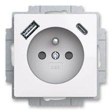 Zoni 5569T-A32357 500 Zásuvka jednonásobná s USB-A USB-C bílá