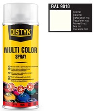 Sprej Multi color bílá matná (RAL9010) 400ml DISTYK