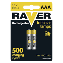 Nabíjecí baterie do solárních lamp RAVER SOLAR AAA (HR03) 400 mAh B7414