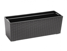 Truhlík BEGONIA RATTAN 56x19x19cm/antracit