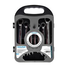 Klíč očkoplochý ráčnový sada 7ks 8-19mm 72 zubů