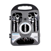 Klíč očkoplochý ráčnový kloub. sada 7ks 10-19mm 72 zubů