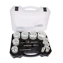 Sada vykružovacích bimetalových korunek 14 dílů 19-564mm, plastový box