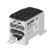 Distribuční blok OJL 200 A, vstup 1xAl/Cu70mm2,
výstup 6xCu 16mm2 šedý