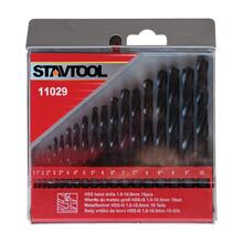 Sada vrtáků do kovu černé 1-10mm HSS-R 19 dílů PVC obal