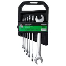 Sada plochých klíčů, matné 6-17mm, 6 dílů, plastový držák