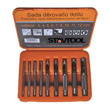 Děrovače sada 3-12mm 9ks plast. obal