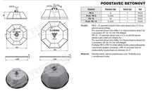 Tremis PB 9 – podstavec betonový 9 kg V535