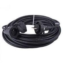 Venkovní prodlužovací kabel 20 m / 1 zásuvka / černý / guma / 230 V / 2,5 mm2 PM1011