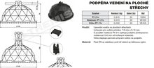 Tremis PV 21c – podpěra vedení na ploché střechy plast V250