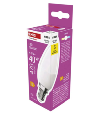 LED žárovka Classic svíčka / E14 / 5 W (40 W) / 470 lm / neutrální bílá ZQ3221