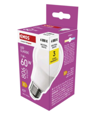 ZQ5E43 LED žárovka Classic A60 E27 7W (60W) 806lm neutrální bílá