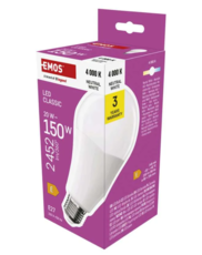 ZQ5E83 LED žárovka Classic A80 E27 20W (150W) 2452lm neutrální bílá