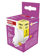 LED žárovka Classic MR16 / GU10 / 4 W (39 W) / 450 lm / teplá bílá ZQ8E22