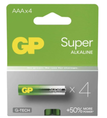 Alkalická baterie GP Super LR03 (AAA), blistr B1311
