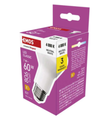 LED žárovka Classic R63 / E27 / 7 W (60 W) / 806 lm / neutrální bílá ZQ7E43