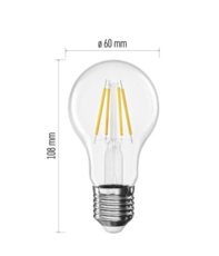LED žárovka Filament A60 / E27 / 10,5 W (100 W) / 1521 lm / neutrální bílá ZF5D63