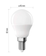 LED žárovka Classic Mini Globe / E14 / 4,2 W (40 W) / 470 lm / neutrální bílá ZQ1E23