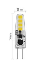 LED žárovka Classic JC / G4 / 1,9 W (21 W) / 200 lm / neutrální bílá ZQ8621