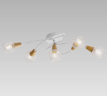 Prezent 27506 TAMETA 5xE14/40W dřevo /bílá