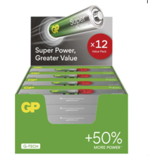 Alkalická baterie GP SUPER AA (LR6) bal/12ks