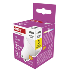 LED žárovka Classic MR16 bílá/ GU10 / 3 W (32 W) / 345 lm / neutrální bílá ZQ8E13