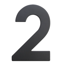 Číslo domovní č.2 75mm nerez ČER