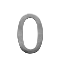 Číslo domovní STAR č.0 75mm nerez