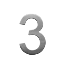 Číslo domovní STAR č.3 75mm nerez
