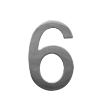 Číslo domovní STAR č.6 75mm nerez