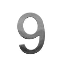 Číslo domovní STAR č.9 75mm nerez