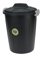 Popelnice 23l s víkem kulatá černá UH