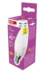 ZQ3E23 LED žár. classic svíčka 4,2W (40W) 470lm E14 NW