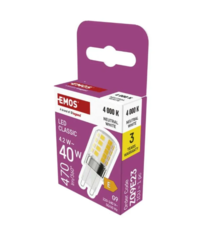 LED žárovka Classic JC / G9 / 4,2 W (40 W) / 470 lm / neutrální bílá ZQ9E23