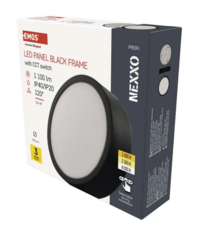 LED přisazené svítidlo NEXXO, kruhové, černé, 12,5W, se změnou CCT ZM5333