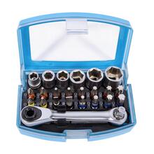 Sada bitů a hlavic s ráčnou 1/4" 24 dílů